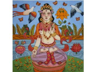 Lasha Mutual: Print 'White Tara with Golden Lotus'