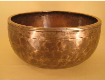 Best Singing Bowls: Small Antique Thadobati Singing Bowl with Leather-bound Ringing Stick