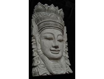 Mantras in Metal: 'Cambodian Bodhisattva' Cast-stone Hanging