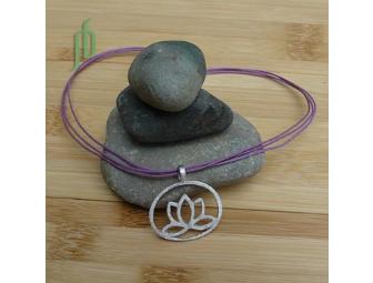 Shanti Boutique: Enlightenment Lotus Necklace in Sterling Silver
