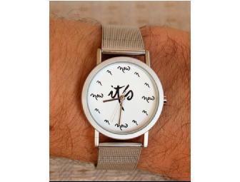 Blue Cliff Monastery's Thich Nhat Hanh-inspired 'It's Now' Silver Mesh Mens Watch