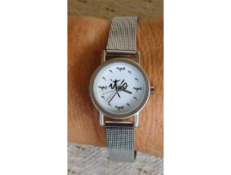 Blue Cliff Monastery's Thich Nhat Hanh-inspired 'It's Now' Silver Mesh Womens Watch