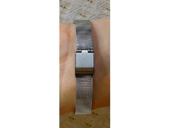 Blue Cliff Monastery's Thich Nhat Hanh-inspired 'It's Now' Silver Mesh Womens Watch