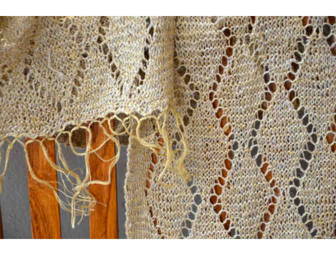 The Yakery: Hand-knitted Organic Linen Long Scarf