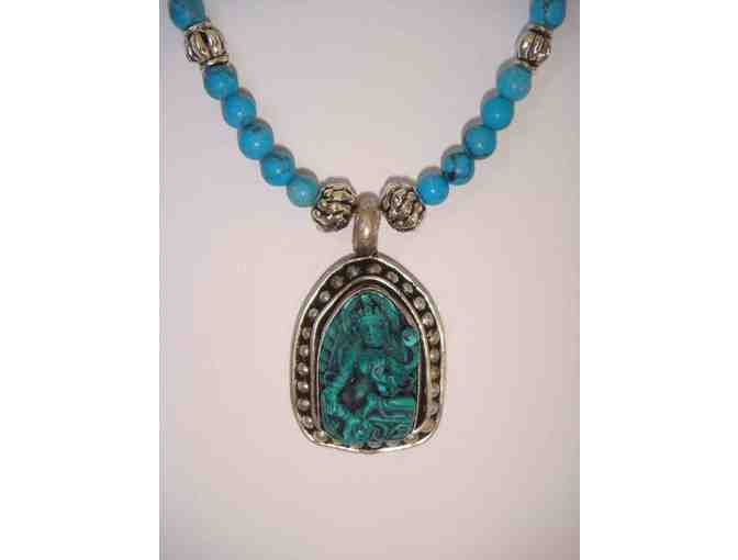 TaraJewel: Carved Tara and Turquoise Necklace
