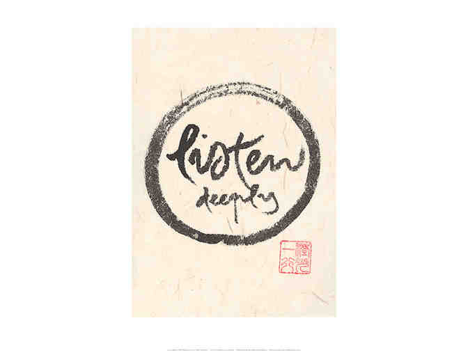 Thich Nhat Hanh: Small 'Listen deeply' Print