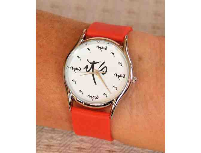 Blue Cliff Monastery: Thich Nhat Hanh-inspired 'It's Now' Watch with Red Jelly Strap