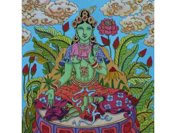 Lasha Mutual: Print 'Green Tara in the Garden'