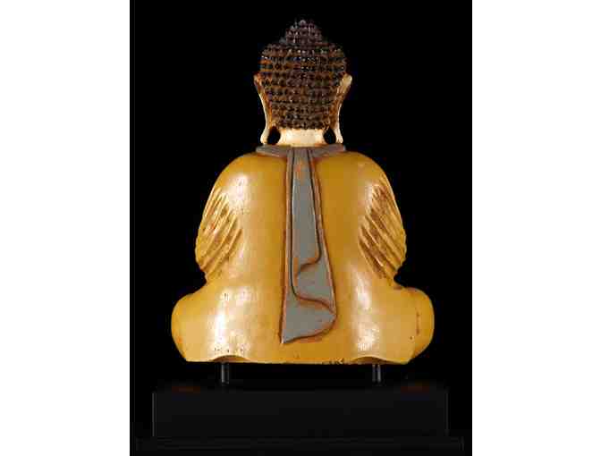 Dharma Sculpture: Hand Carved Meditating Buddha Statue