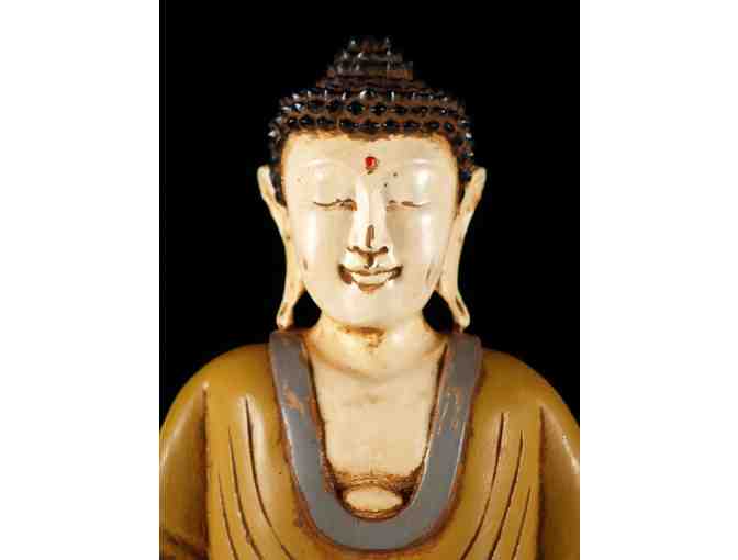 Dharma Sculpture: Hand Carved Meditating Buddha Statue