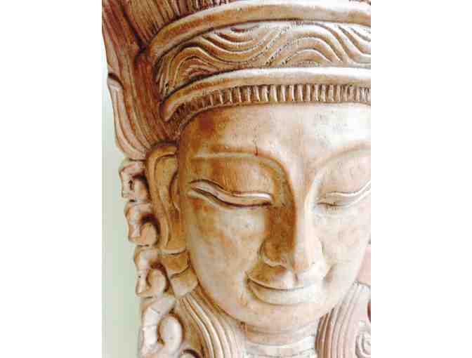 Mantras in Metal: 'Cambodian Bodhisattva' Cast-Stone Hanging