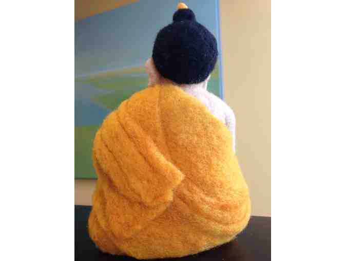 Gwyneth Jones: Handmade Lamb's-Felt Buddha Sculpture