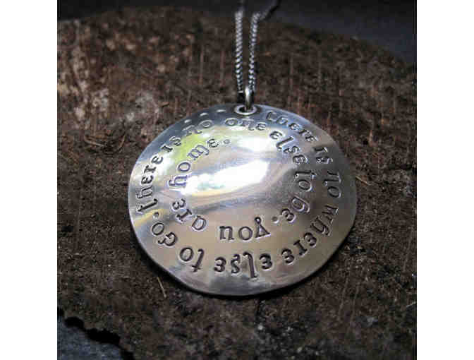 Mary Jane Dodd: 'you are home' Sterling Necklace