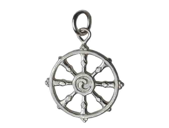 Simon Day Jewelry: Handcrafted 'Dharma Wheel' Pendant