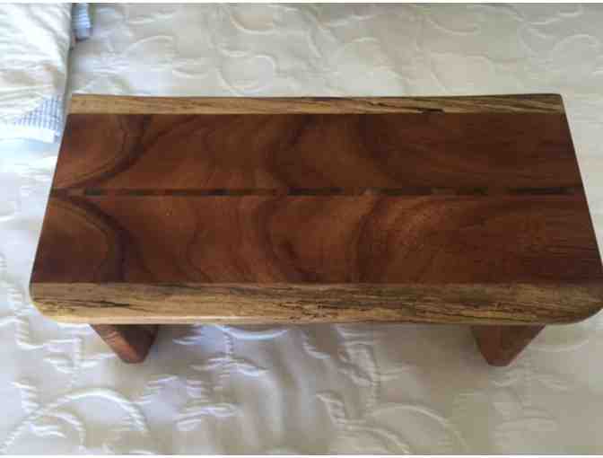 Polestar: Custom-Made Mango and Koa Wood Meditation Bench