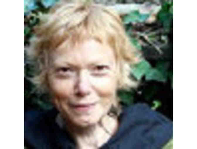 Carole Leslie:    'Forest Bathing Buddhas' Mixed Media on Canvas Original