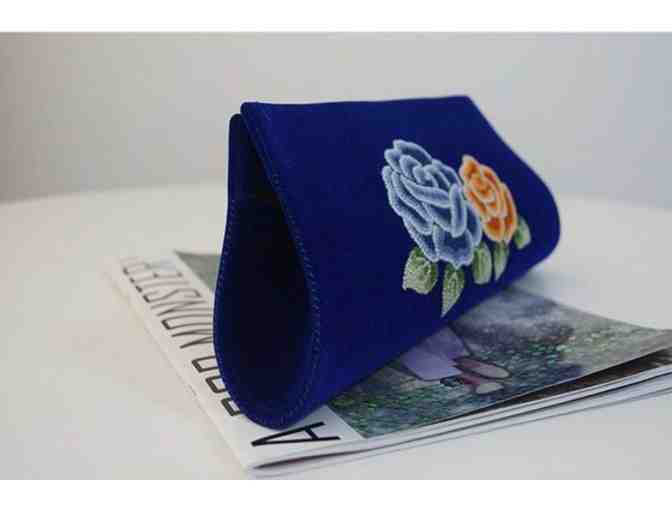 Myadornart: Designer Handbag with Embroidered Flowers