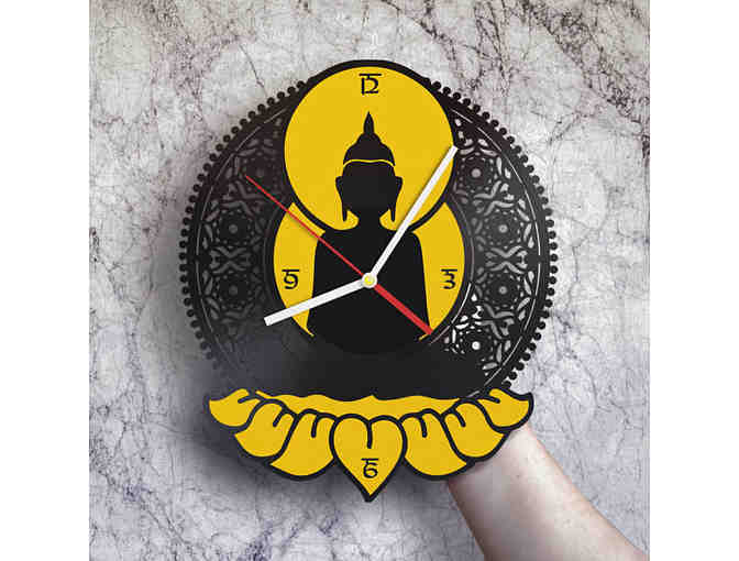 Nata Utata: Recycled Vinyl Record 'Buddha' Wall Clock