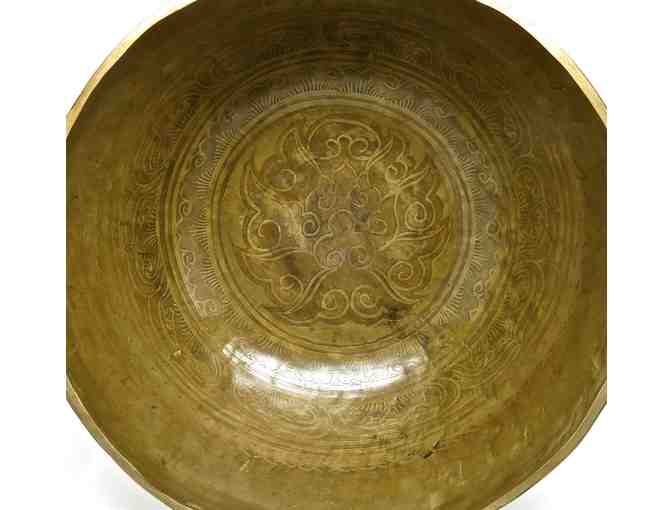 Himalayan Designs: 'Golden Mantra Singing Bowl' 10.75 Inch