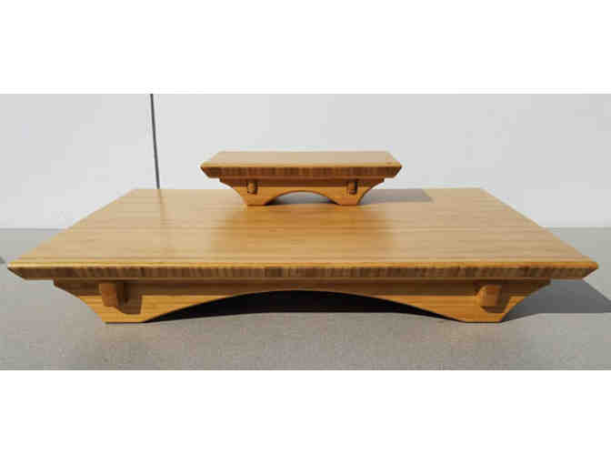 ZenWoodwerks: Eco-Friendly Bamboo Buddhist Table Top Altar and Riser