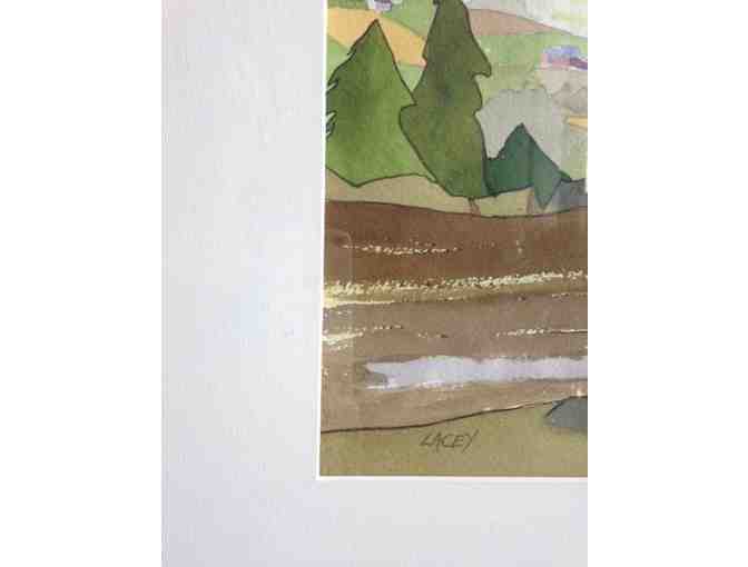 David Lacey: 'Logging in Nova Scotia' Watercolor on Paper