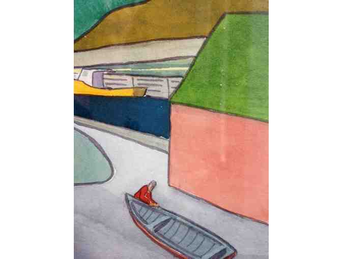 David Lacey: 'Coastal Life' Watercolor on Paper