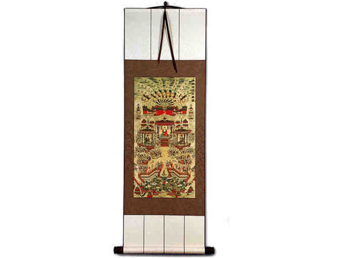 Oriental Outpost: 'Buddhist Paradise' Altar Print Wall Scroll