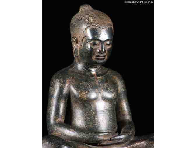 Dharma Sculpture:  'Angkor King Jayavarman' Brass Statue