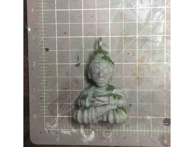 VillainousClay: 'Meditating Buddha with Moss' Pendant