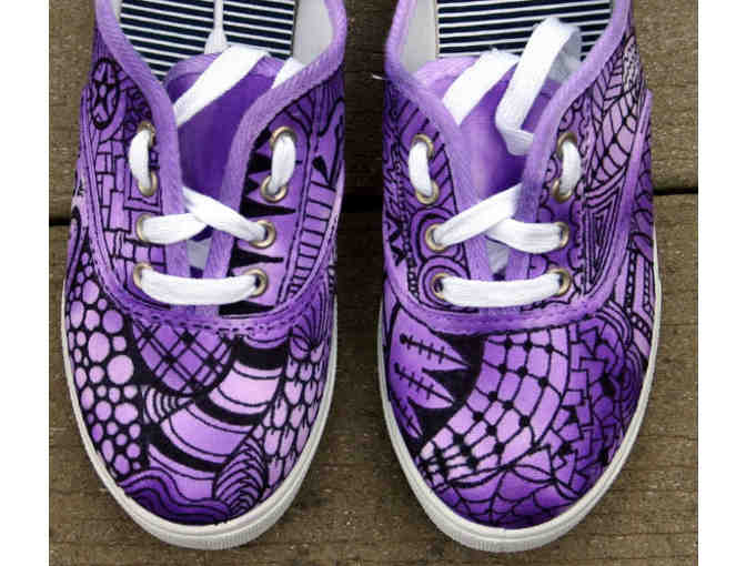 ArtworksEclectic: One Pair of Zentangle Custom Designed Sneakers - Photo 7