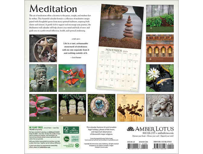 Amber Lotus Publishing: Meditation 2019 Wall Calendar