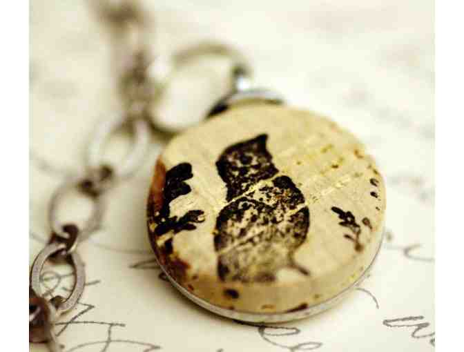 uncorked: Upcycled Silver & Wine Cork 'Bluebirds' Necklace