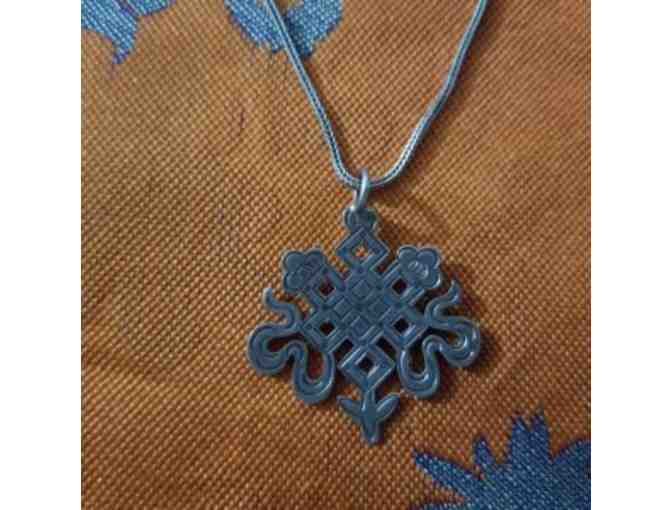 Norgay Himalayan Handicrafts: Sterling Silver Eternal Knot Pendant