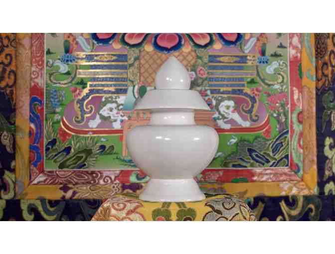 Vajrayana Foundation & Vase of Abundance: Pure White 'Treasure Vase'