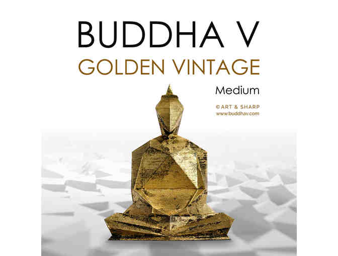 Daniele Presta/art and sharp: Large Golden Vintage 3D Printed 'Buddha V' Sculpture