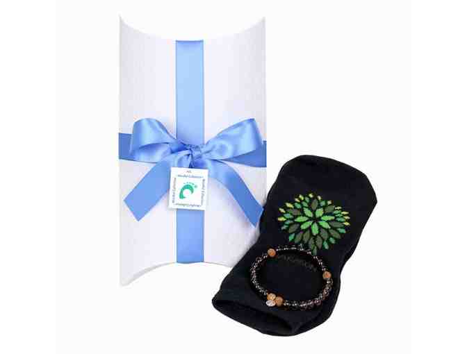 Toe Talk: 'In Harmony' Sock and Smoky Topaz Bracelet Gift Set