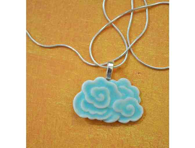 Lion's Roar Store: Porcelain Dragon Cloud Pendant Necklace