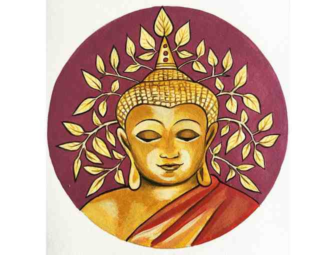 Kirker Art & Jewelry: Hand Made Buddha BoHo Pendant with Original Artwork.