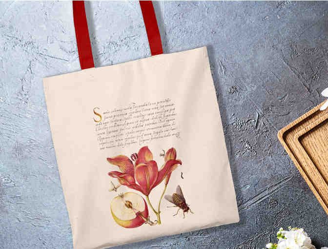 Particular Press: Vintage Calligraphy, Lilly, & Apple Tote Bag
