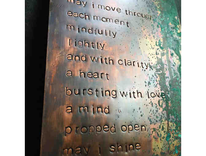 mary jane dodd: 'morning mantra' Copper Wall Hanging
