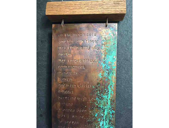 mary jane dodd: 'morning mantra' Copper Wall Hanging