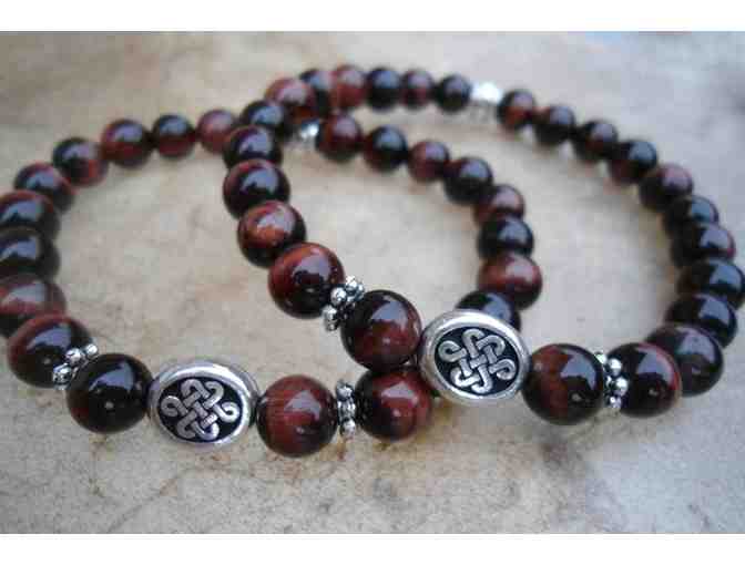 Sacred Symbol Studios: Matching Couples Bracelets in Red Tigers Eye