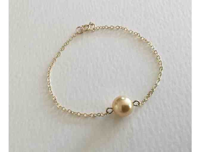 Chakra Gifts by Eve: Akoya Pearl Bracelet with 14K Gold-Filled Chain
