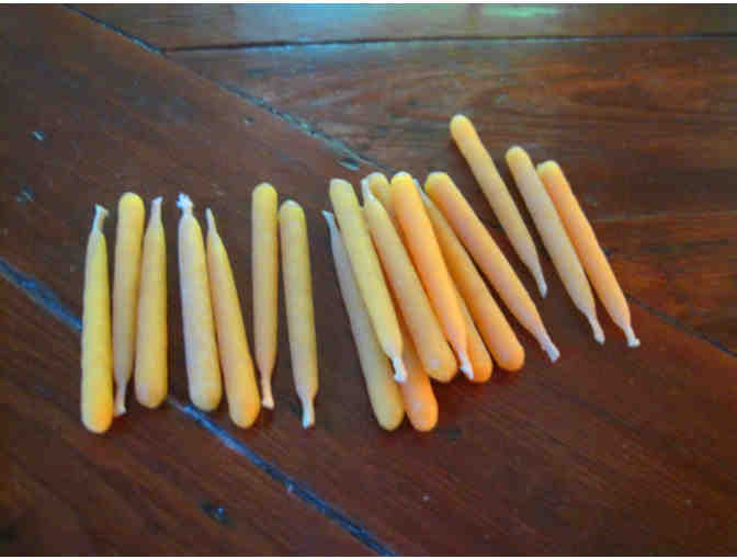 Meditation Candles: Ceramic Holder and 100 20-Minute Beeswax Candles