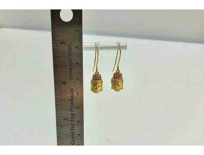 ElisabettaOrecchini: 14K Gold-Plated Zinc Buddha Head Beads