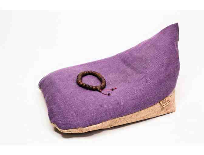 OmraStudio: Original Irish Meditation Cushion Organic Hemp, Cork, & Buckwheat in Purple