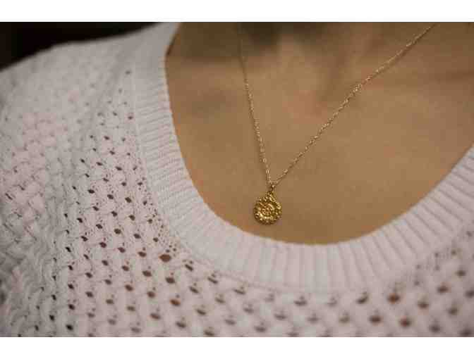 LILA: Bodhgaya Lotus Necklace in Gold Vermeil