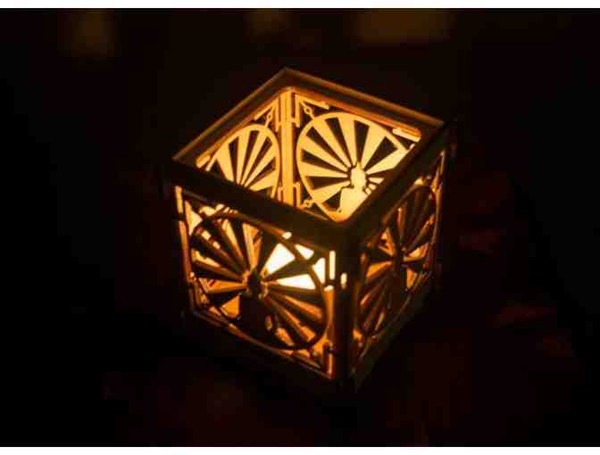 LinLaserWorks: 'Emanating Buddha' Wooden Candle Holder & Shadow Lantern