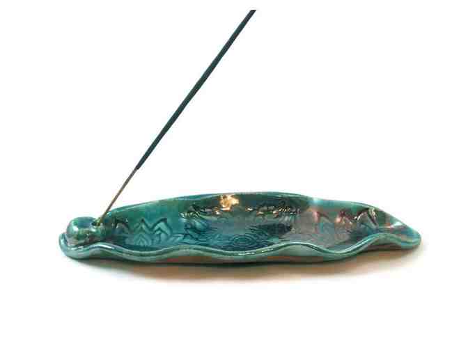De Baun Fine Ceramics: Handmade Lotus Incense Burner and Candle Holder