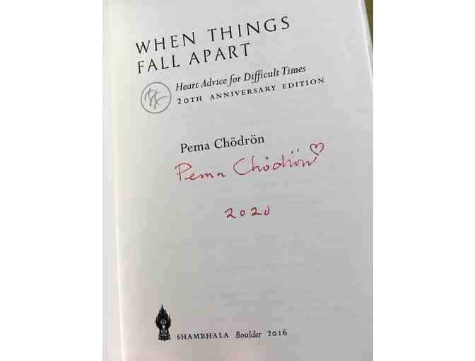 Pema Chodron: Signed 'When Things Fall Apart' Hardcover